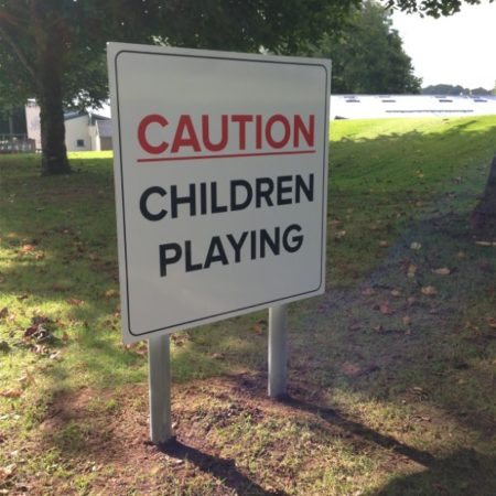 School and Play Park signage